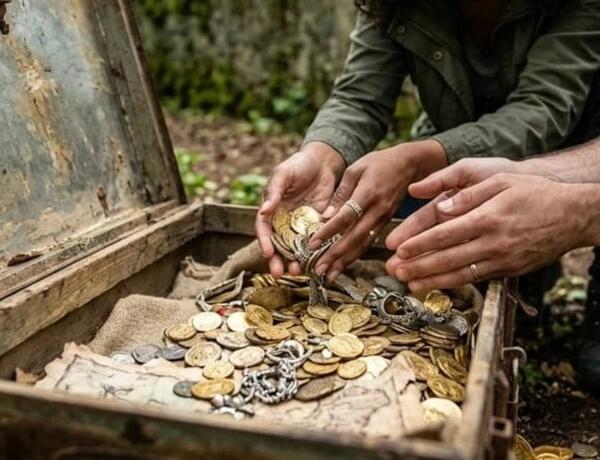 Çexiyada meşədə tapılan paslı bir qutunun içindən sərvət çıxıb