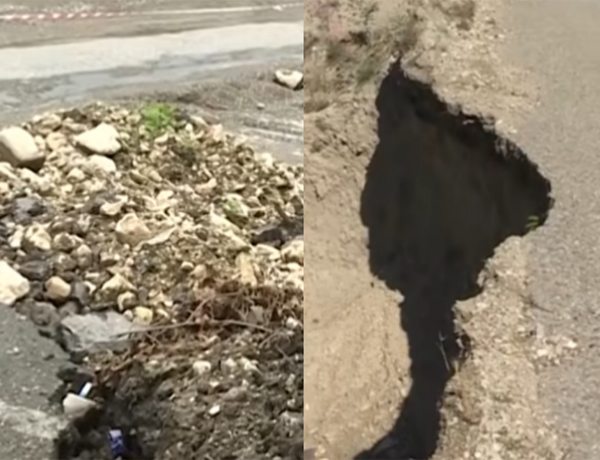 Quba-Xınalıq yolu çökdü –