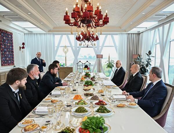 Azərbaycan Prezidenti və Çeçenistan başçısı birgə nahar ediblər –