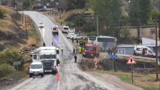 Sərnişin avtobusu qəzaya düşdü: 1 ölü, 14 yaralı